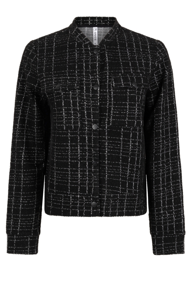 NANCY FANCY JACQUARD JACKET 245 0000 BLACK